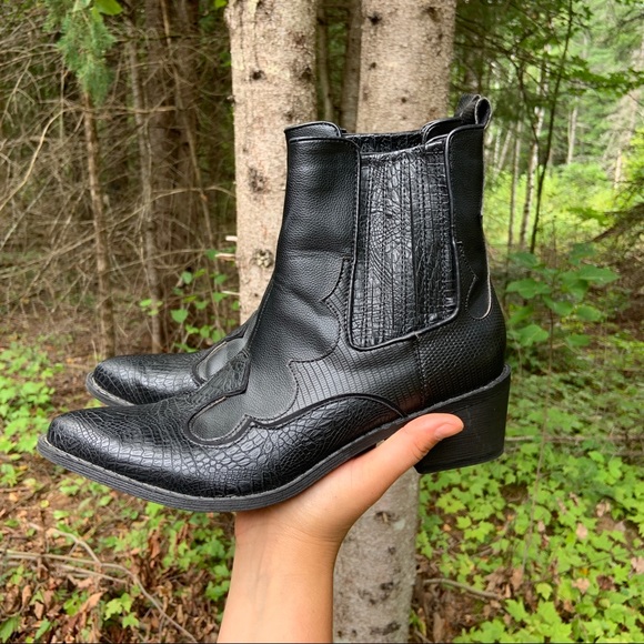 Coconuts By Matissa Cavalier Boots Western Cowboy Boots Heeled Black Size 8.5 - Picture 5 of 10